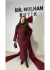 Bordo Maxi Boy Triko Elbise