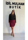 Bordo Şort Etek
