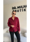Bordo Yandan Bağlamalı Gömlek