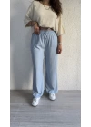 Buz Mavisi Beli Lastikli Tensel Pantolon