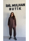 Kahverengi Oysh Kumaş Pis Kesim Salaş Takım