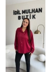 Kırmızı Saten Gömlek
