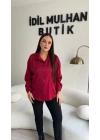 Kırmızı Saten Gömlek