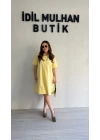 Limon Sarısı Gömlek Elbise