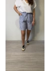 Mavi Çizgili Şort