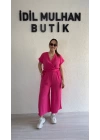 Pembe Kruvaze Kesim Viskon Tulum