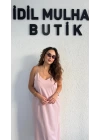 Pudra Pembe Askılı Elbise