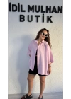 Pudra Pembe Tensel Gömlek