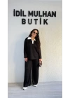 Siyah Beyaz Gömlek Yaka Takım