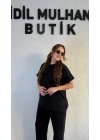 Siyah Kısa Kollu Günlük Takım
