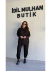 Siyah Oysh Kumaş Pis Kesim Salaş Takım