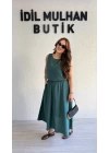 Zümrüt Yeşili Etekli Tensel Takım