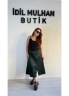 Zümrüt Yeşili Yüksek Bel Saten Etek