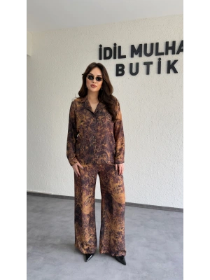 Etnik Desenli Premium Gömlekli Takım