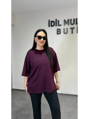 Bordo Bisiklet Yaka Oysh Tişört