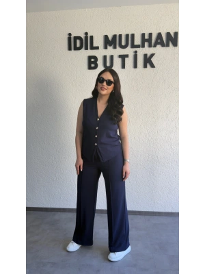 Lacivert Zr Model Yelek Pantolon Takım