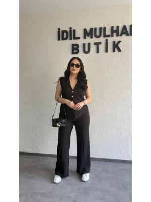 Siyah Zr Model Yelek Pantolon Takım