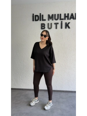 Kahverengi Toparlayıcı Tayt