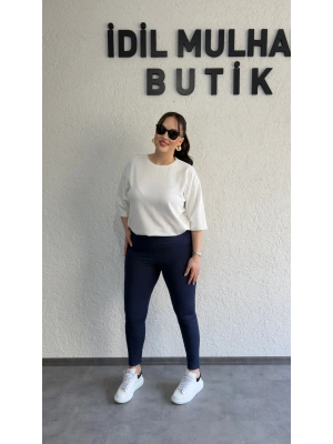 Lacivert Toparlayıcı Tayt