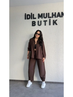 Acı Kahve Gömlekli Tensel Takım