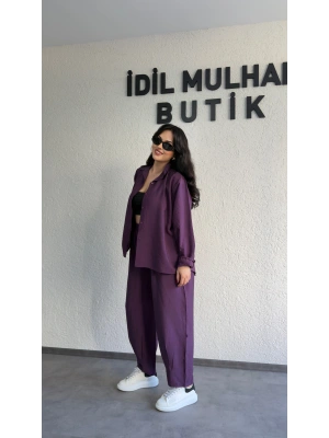 Mürdüm Gömlekli Tensel Takım