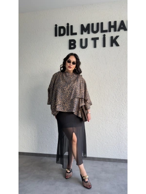 Siyah Astarlı Tül Etek