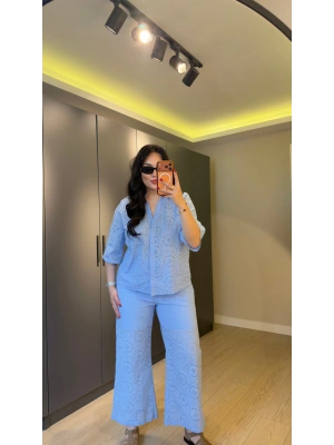 Bebe Mavi Pamuk Fisto Premium Takım