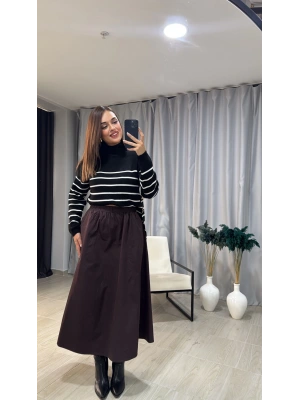 Acı Kahve Gabardin Etek