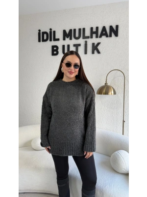 Antrasit Bukle Triko Kazak