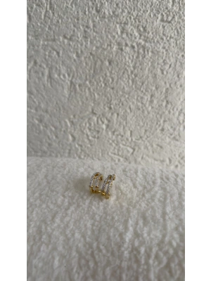 Baget Taşlı Küpe Gold