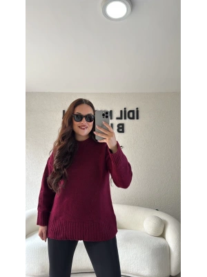 Bordo Bisiklet Yaka Kazak