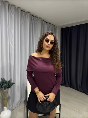 Bordo Madonna Yaka Bluz