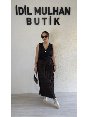 Kahverengi Kraş Etek