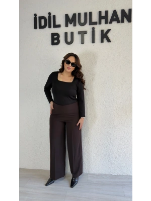Kahverengi Palazzo Pantolon