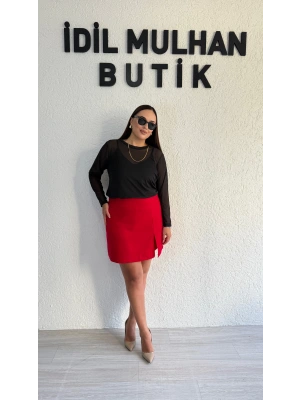 Kırmızı Şort Etek