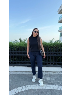 Lacivert Likralı Jean