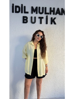 Limon Sarısı Tensel Gömlek