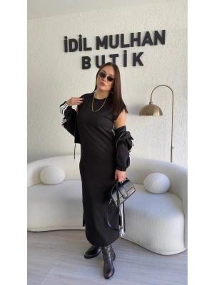 Siyah Ceketli Elbise Takım