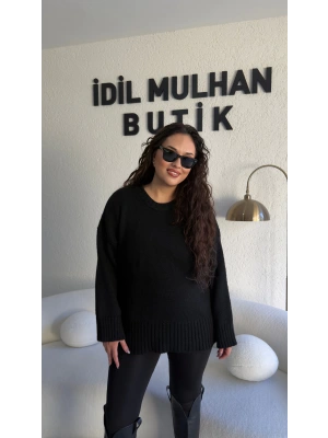 Siyah Orj Marka Oversize Kazak