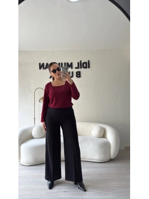 Siyah Palazzo Pantolon