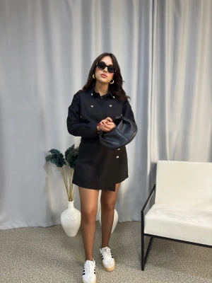 Taş İşlemeli Poplin Gömlek