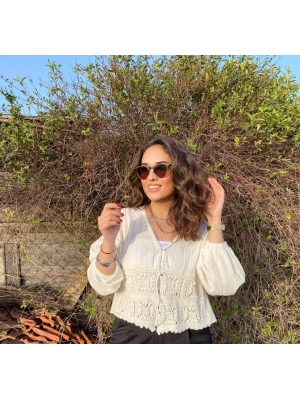 Triko Detaylı Gömlek/Hırka