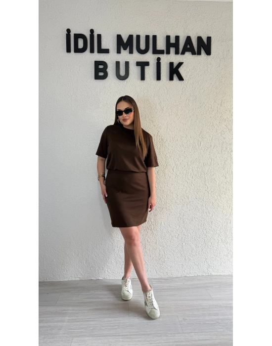 Acı Kahve Belden Gizli Elbise