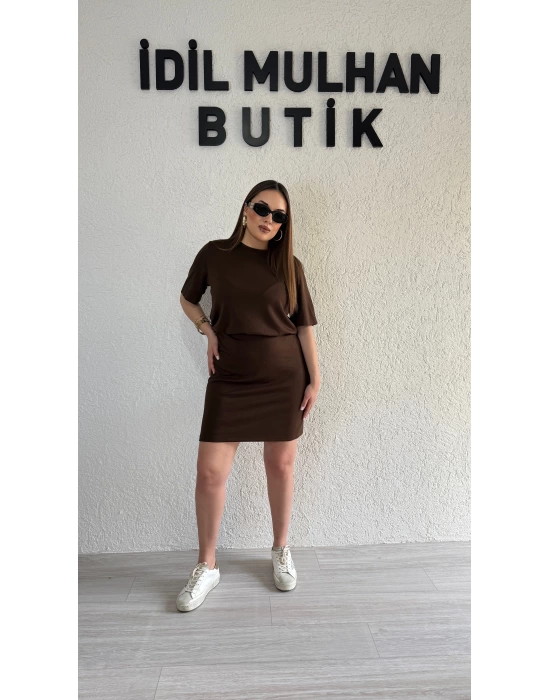 Acı Kahve Belden Gizli Elbise