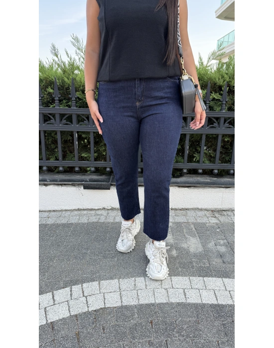 Lacivert Likralı Jean
