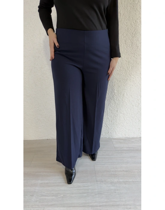 Lacivert Palazzo Pantolon