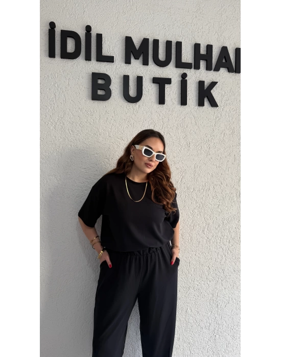 Siyah Kısa Kol Modal Takım