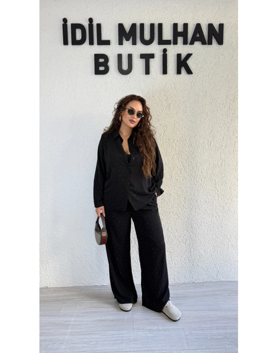 Siyah Yıldız Taş Detaylı Takım