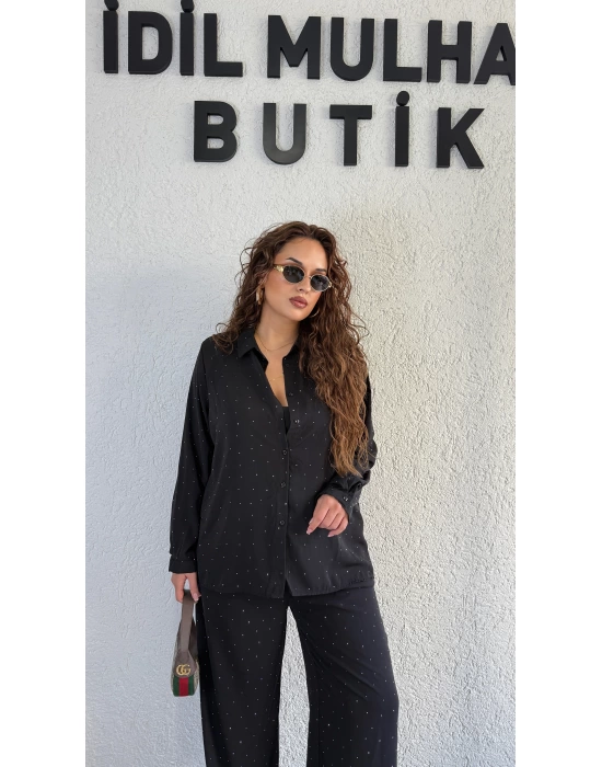 Siyah Yıldız Taş Detaylı Takım
