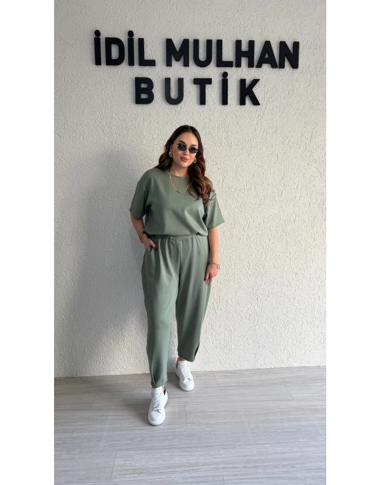 Su Yeşili Kısa Kol Modal Takım